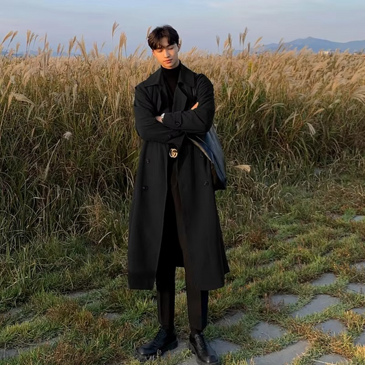 Wilder Men's Trench Coat - styled view