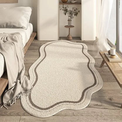 Cream Irregular Shaped Rug