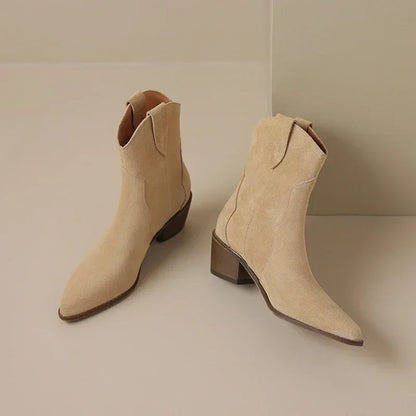 Tamsin Women's Suede Ankle Boots - front view