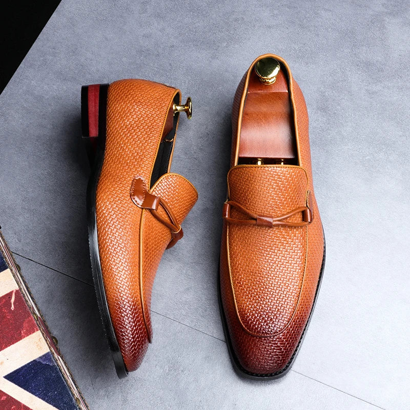 Arlo Men's Block Heel Loafers - back view