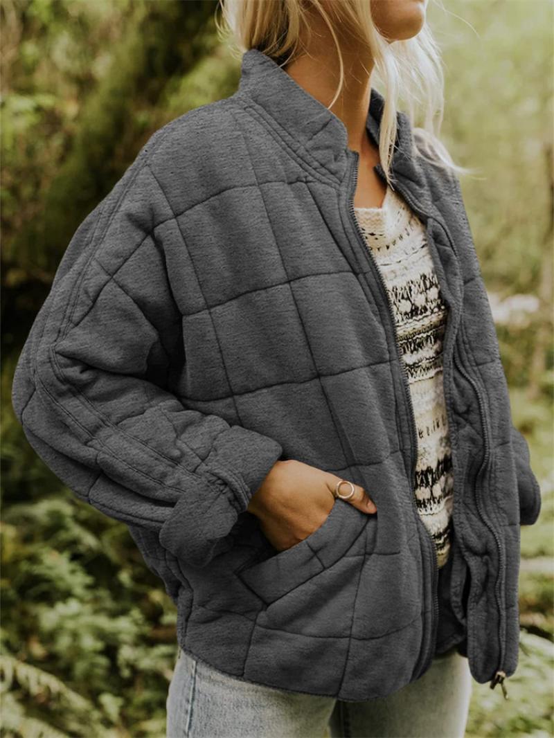 Wilda Women's Quilted Jacket | Bomber, Zip
