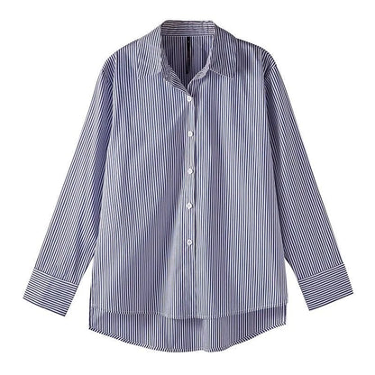 Mira Women's Striped Blouse - shown in use