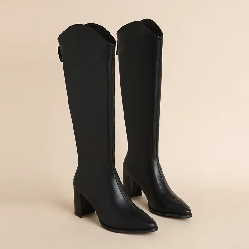 Astrid Women's Knee-high Boots | Zipper, Black