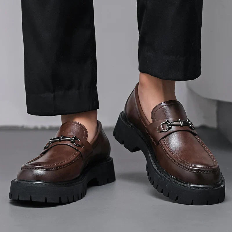 Yves Men's Platform Loafers - close-up detail