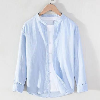 Vance Men's Linen Shirt - flat lay