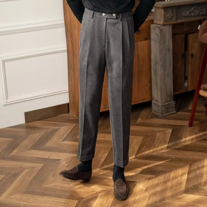 Desmond Men's Trousers | High-waisted, Wool