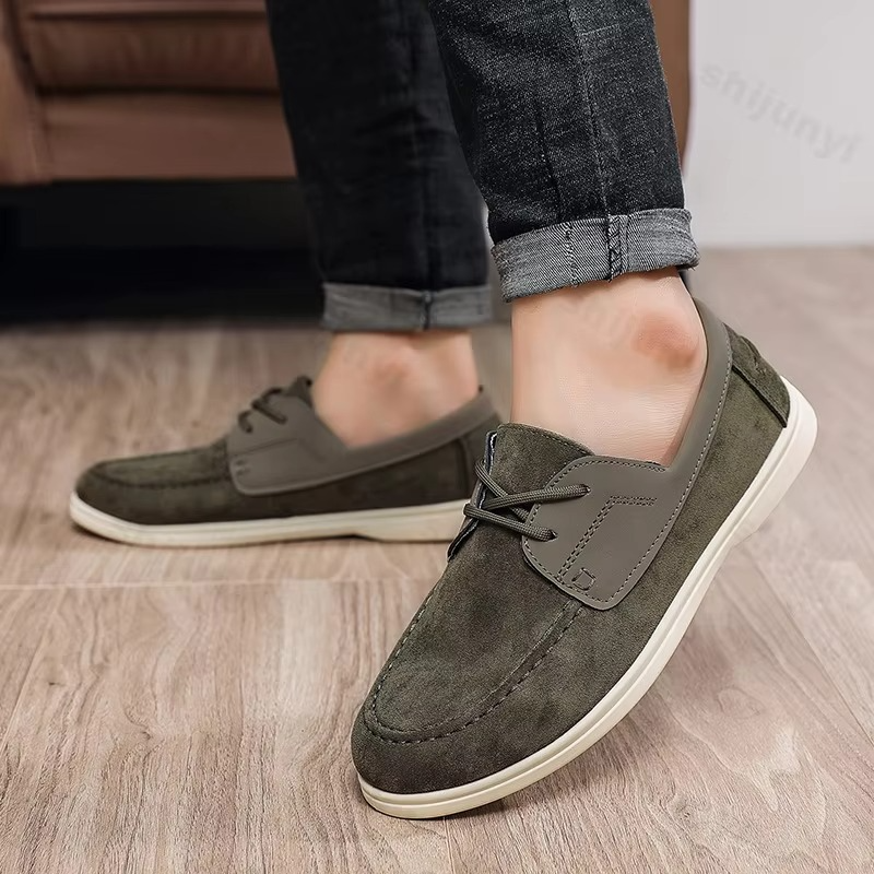 Otis Men's Suede Loafers - fabric and finish detail