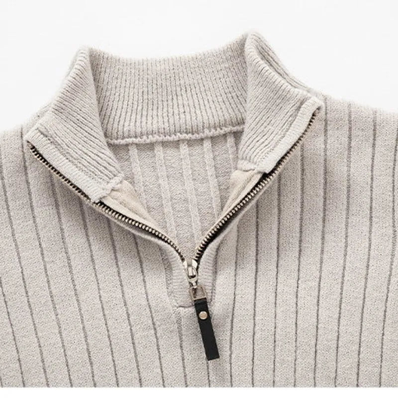 Theo Men's Ribbed Knit Sweater - styled view