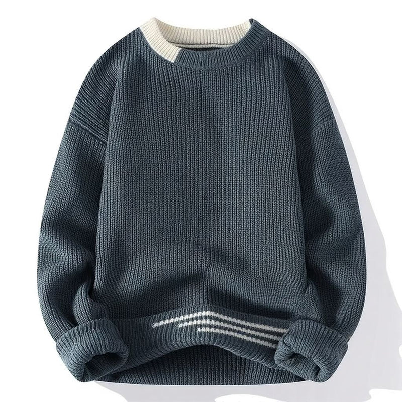Auden Men's Sweater | Patchwork, Slim Fit, Knit