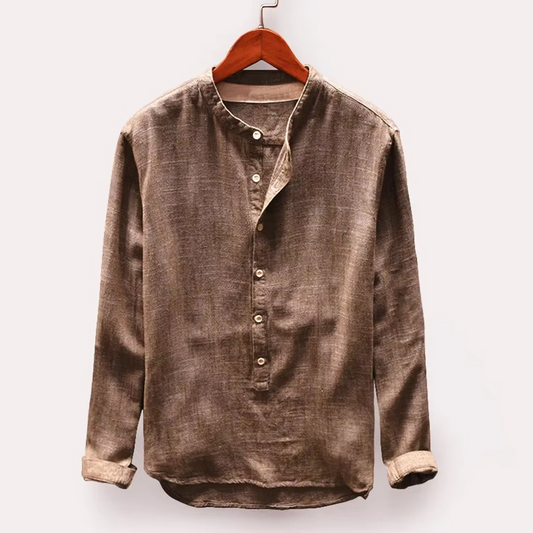 Reuben Men's Linen Shirt - front view