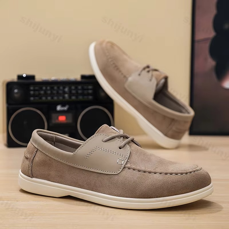 Otis Men's Suede Loafers - full-length view