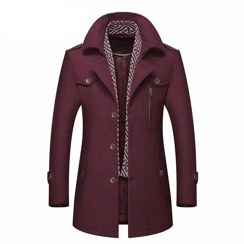 Felix Men's Coat - fabric and finish detail