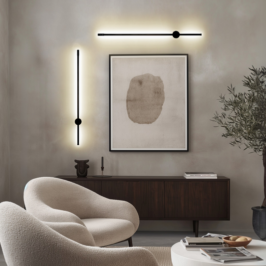 SaberLight | Stylish Modern Black Satin Wall Sconce Light Fixture 1