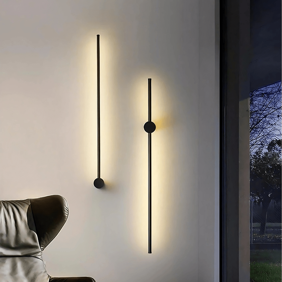 SaberLight | Stylish Modern Black Satin Wall Sconce Light Fixture 8