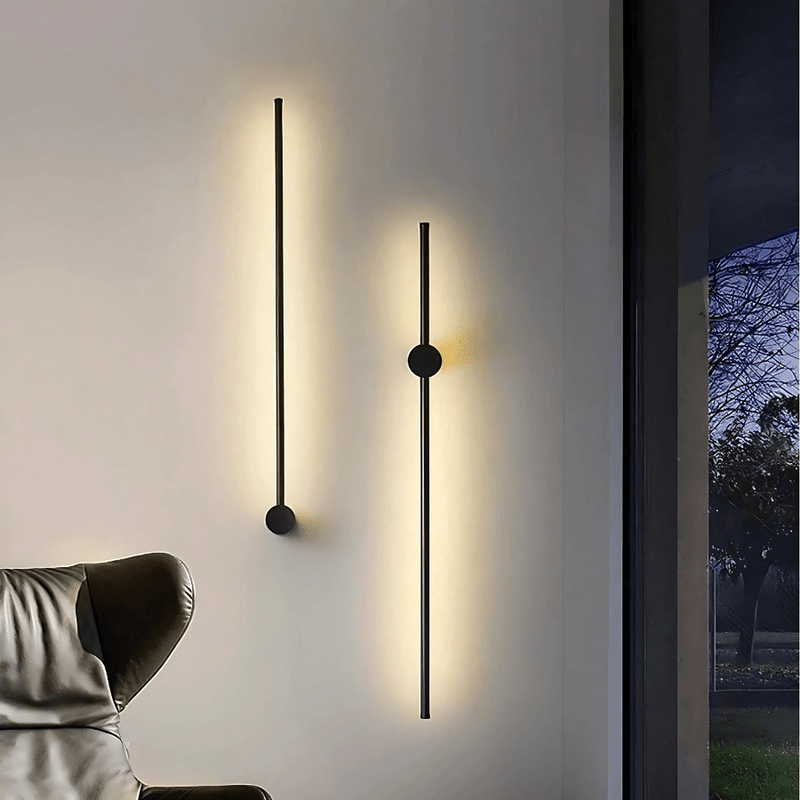 SaberLight | Stylish Modern Black Satin Wall Sconce Light Fixture 8
