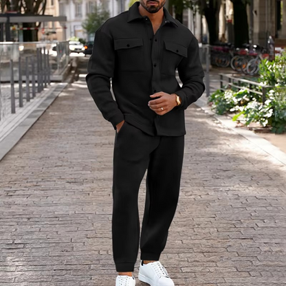 Orson Men's Suede Jacket - fabric and finish detail