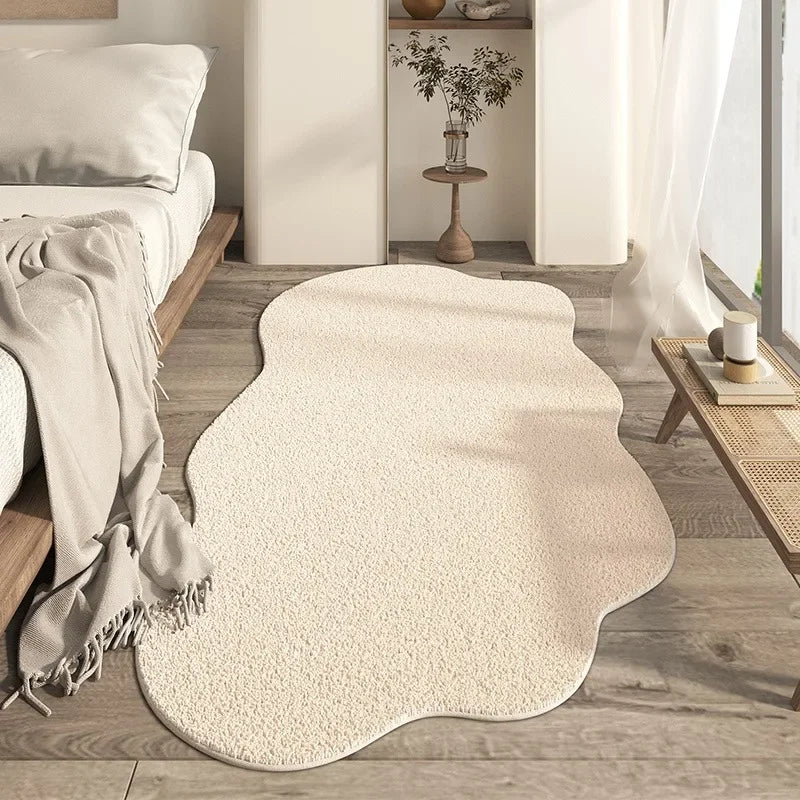 Cream Irregular Shaped Rug