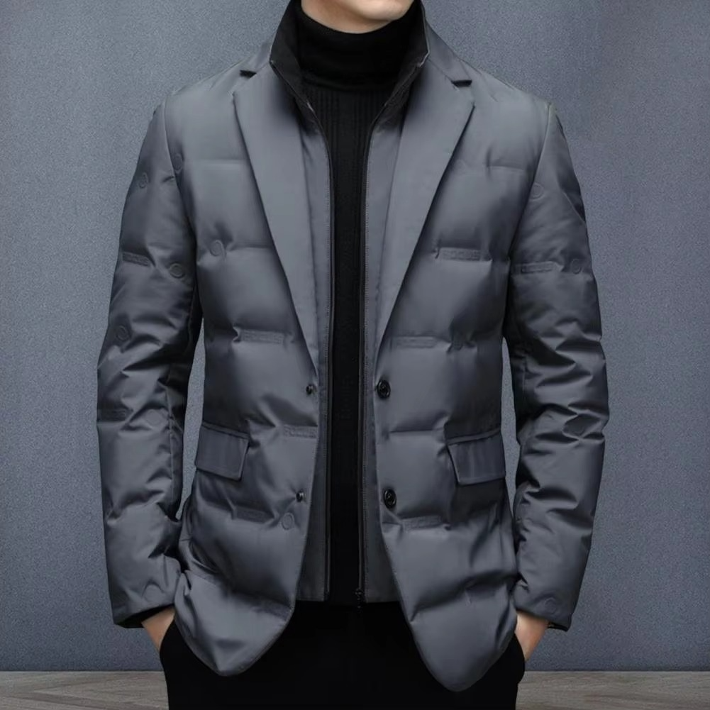 Ezra Men's Quilted Coat - flat lay