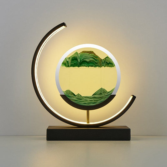 Sandscape | Elegant 3D Motion LED Table Lamp for Bedroom or Desk 0