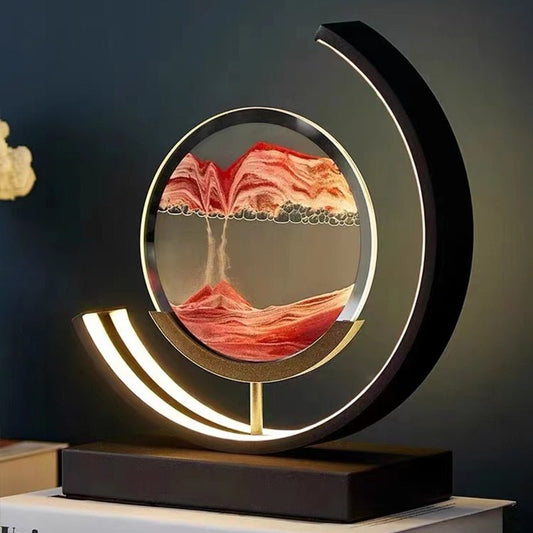 Sandscape | Elegant 3D Motion LED Table Lamp for Bedroom or Desk 1