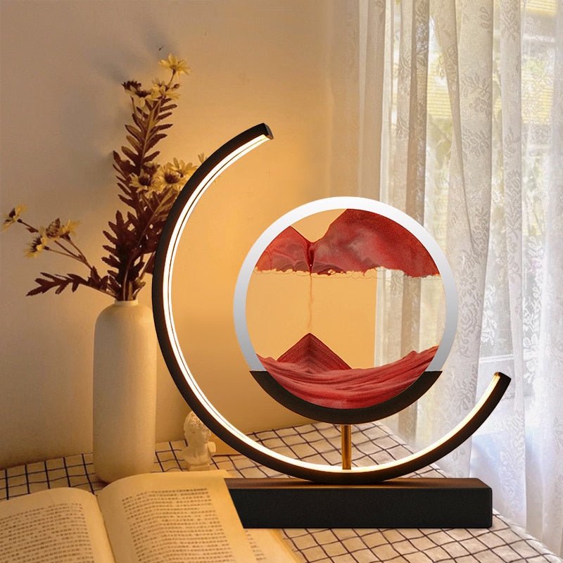 Sandscape | Elegant 3D Motion LED Table Lamp for Bedroom or Desk 3