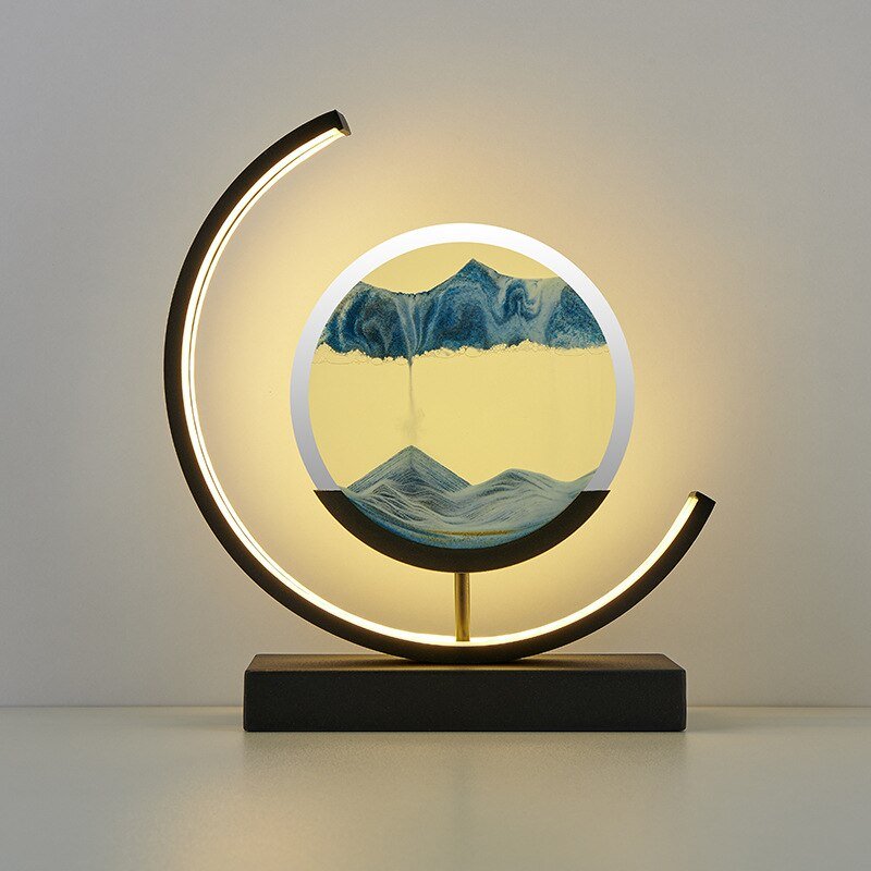 Sandscape | Elegant 3D Motion LED Table Lamp for Bedroom or Desk 8