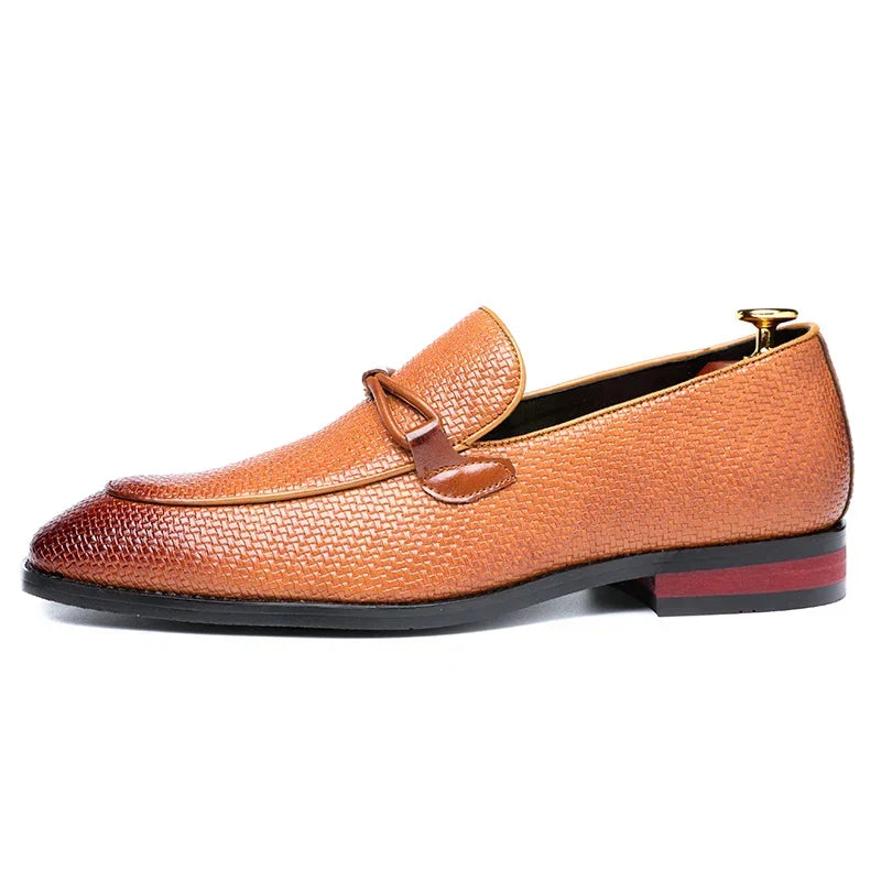 Arlo Men's Block Heel Loafers - close-up detail