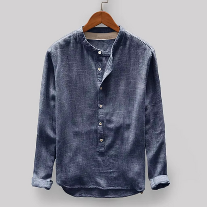 Reuben Men's Linen Shirt - styled view