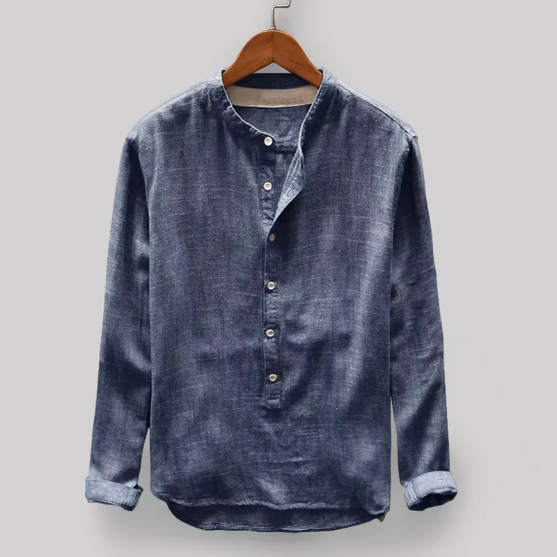 Reuben Men's Linen Shirt - styled view