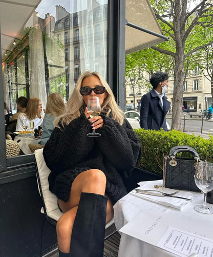 Uma Women's Oversized Sweater - styled view