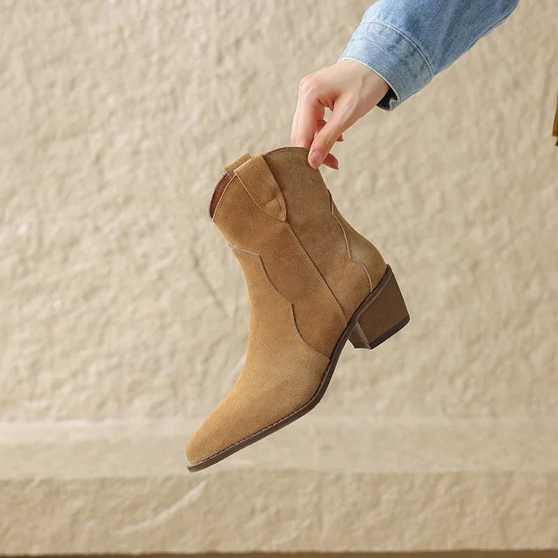 Tamsin Women's Suede Ankle Boots - back view