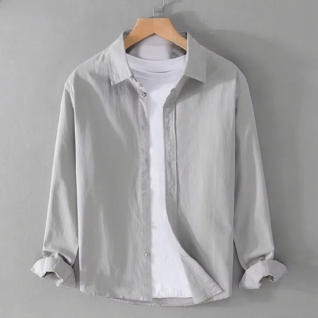 Otis Men's Linen Shirt - fabric and finish detail