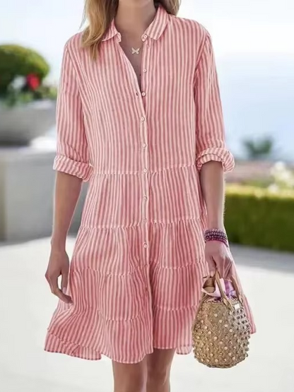 Jolie Women's Oversized Shirt Dress - close-up detail