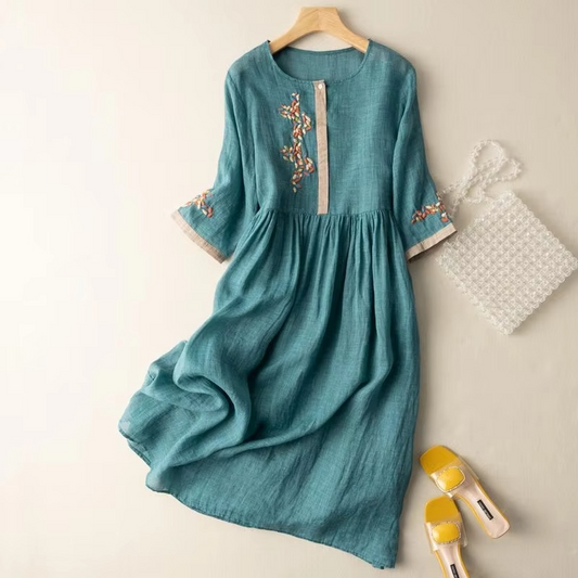 Jolie Women's Linen Dress - styled view