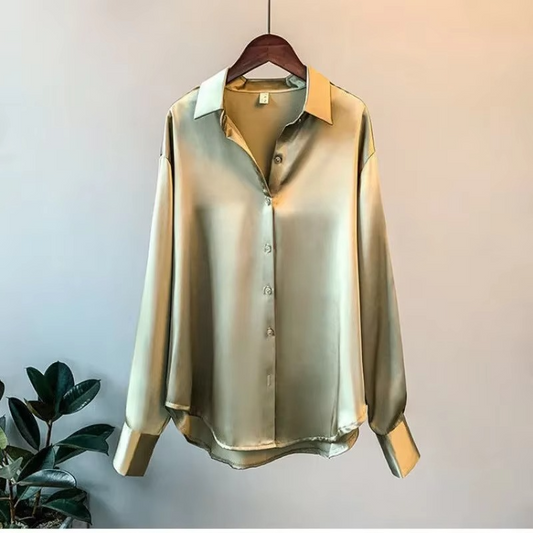 Nora Women's Satin Blouse - front view