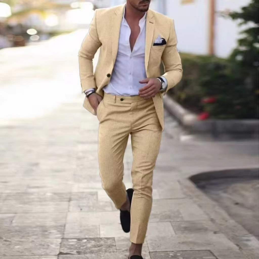 Hector Men's Linen Blazer - full-length view