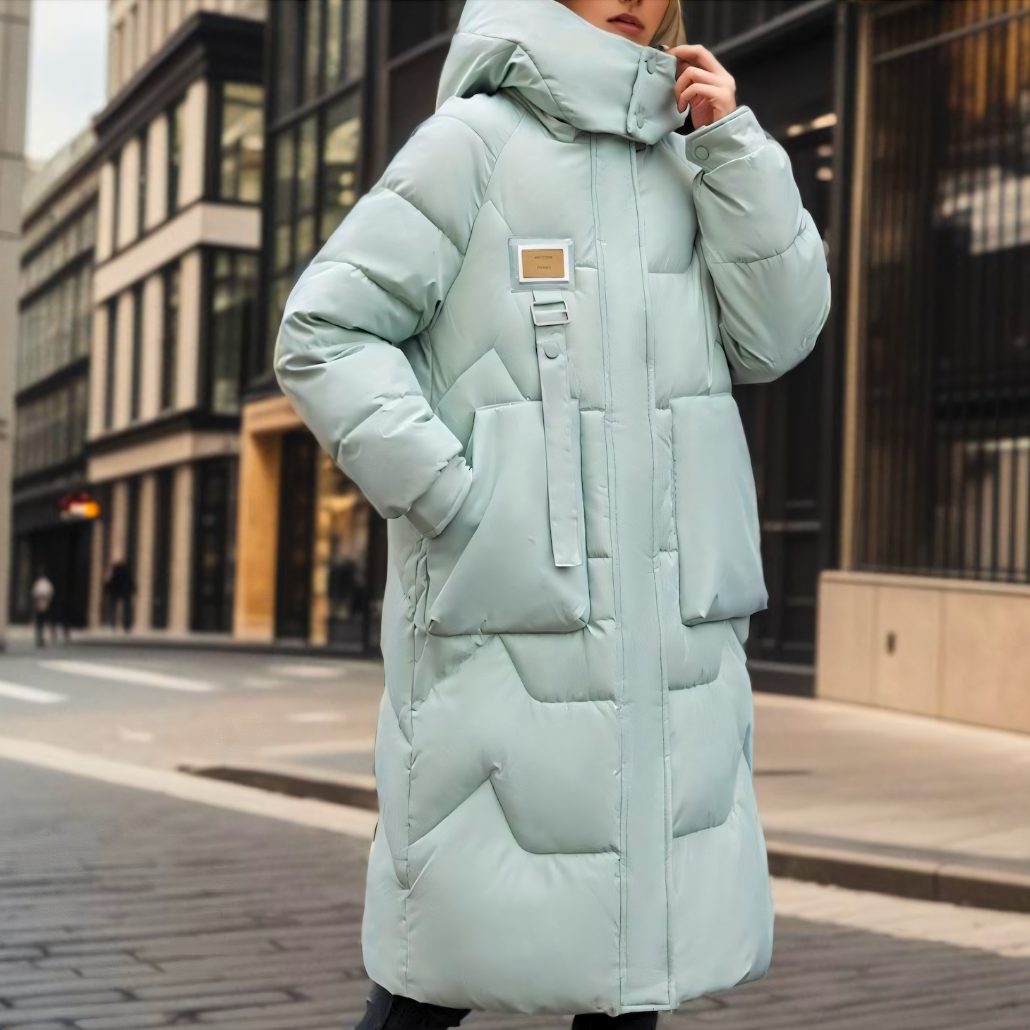 Zadie Women's Puffer Jacket - fabric and finish detail