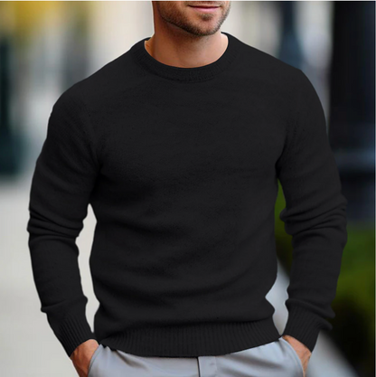 Theo Men's Sweater - fabric and finish detail