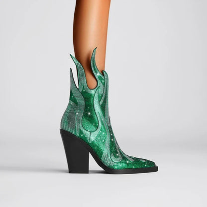 Thea Women's Block Heel Ankle Boots - front view