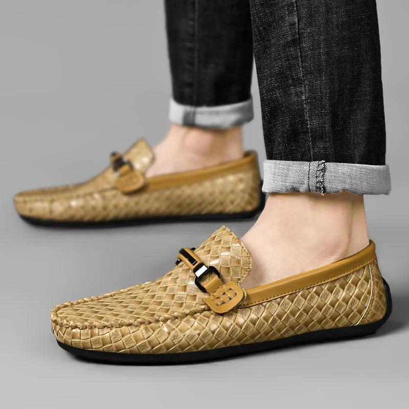 Dorian Men's Loafers - fabric and finish detail