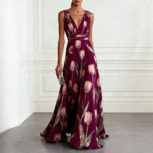 Wilda Women's Floral Maxi Dress - styled view