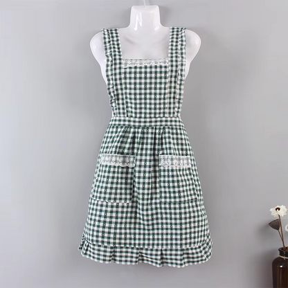 Ember Plaid Apron - styled view