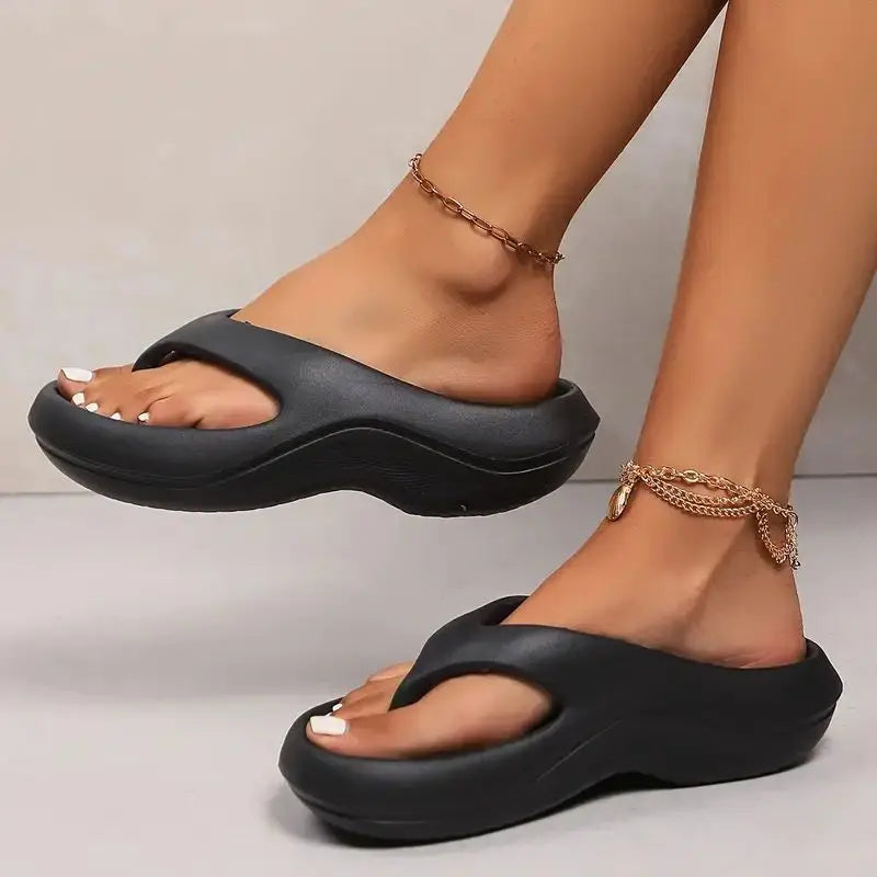 Paloma Women's Platform Flip Flops - shown in use