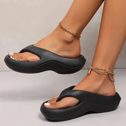 Paloma Women's Platform Flip Flops - shown in use