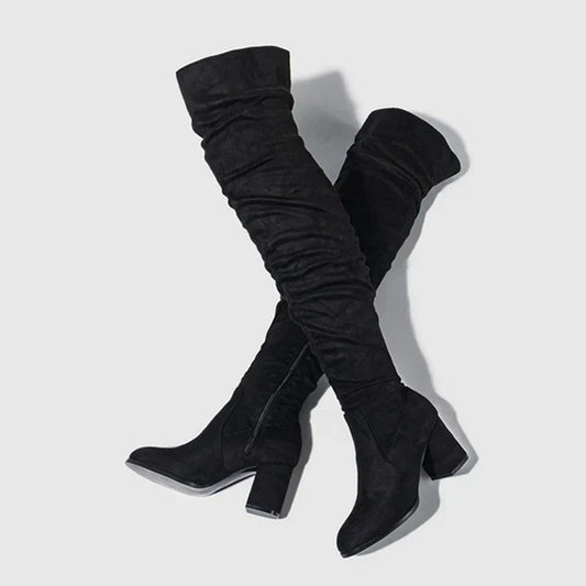 Bottes cuissardes pour femmes Kira | Design à talons, sophistication audacieuse