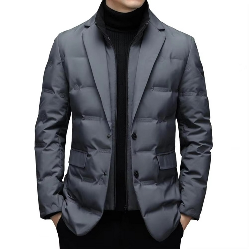 Ezra Men's Quilted Coat | Cotton, Zipper