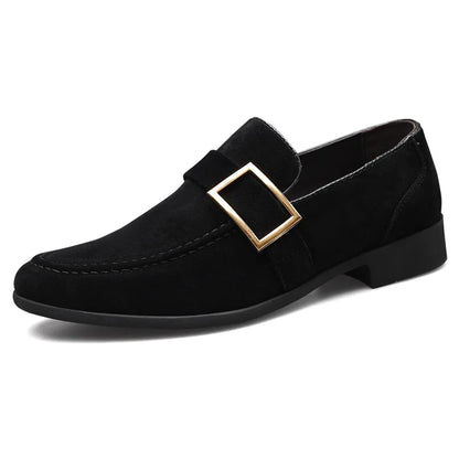 Tristan Men's Block Heel Loafers - full-length view