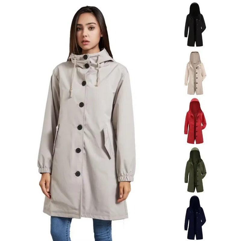 Lena Women's Trench Coat - flat lay