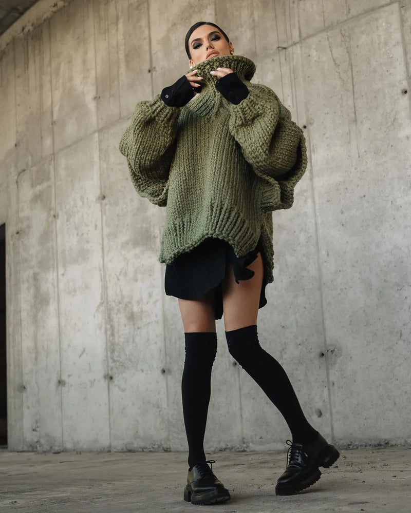 Uma Women's Oversized Sweater - shown in use