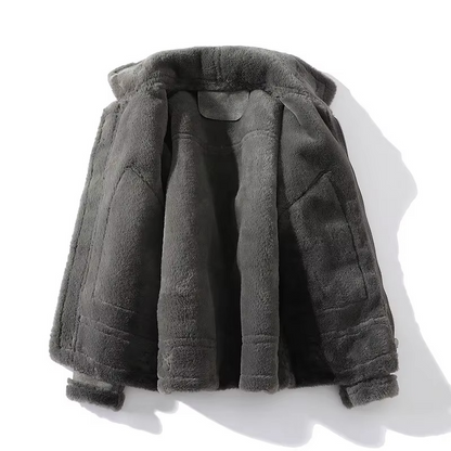 Ellis Men's Suede Jacket - styled view